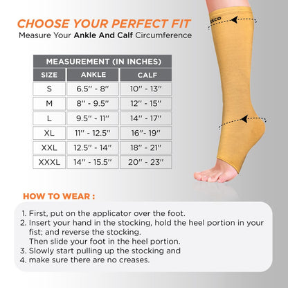 Vissco 0716 Medical Compression Stockings (Below Knee)