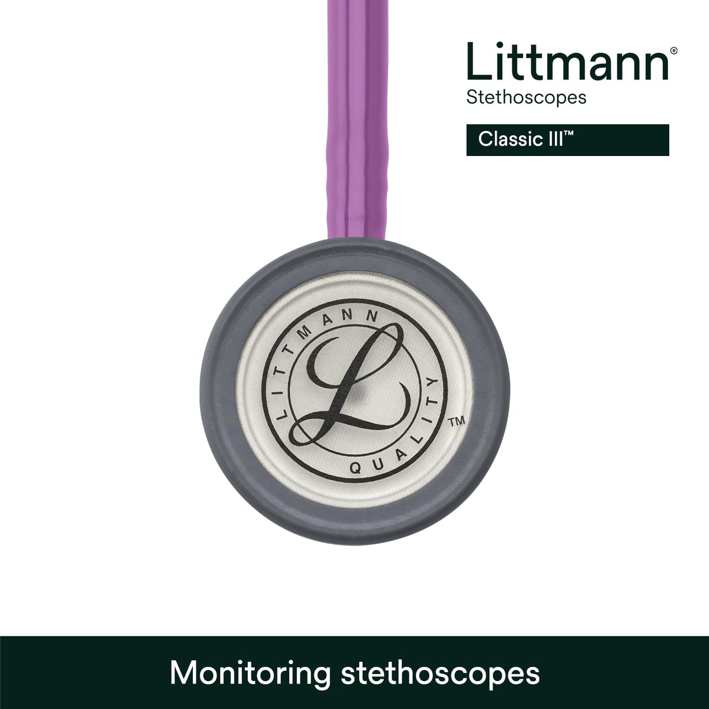 3M™ Littmann® Classic III™ Stethoscope, 5832, Standard-Finish Chestpiece, Lavender Tube, 27 in, 3 Each/Case
