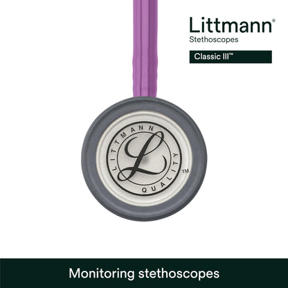 3M™ Littmann® Classic III™ Stethoscope, 5832, Standard-Finish Chestpiece, Lavender Tube, 27 in, 3 Each/Case