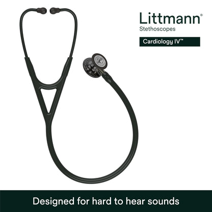3M™ Littmann® Cardiology IV™ Stethoscope, 6204, High Polish Smoke Chestpiece, Black Tube, Champagne Stem, 3 Each/Case