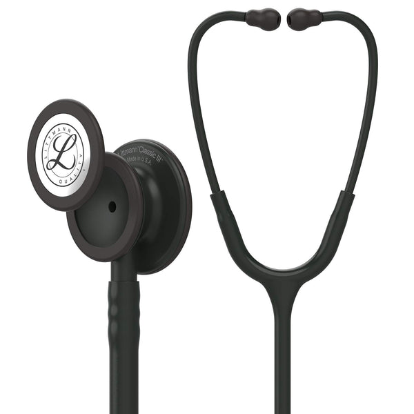 3M™ Littmann® Classic III™ Stethoscope, 5803, Black Edition Chestpiece, Black Tube, 27 inch, 3 Each/Case