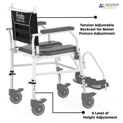 Arcatron Prime FPA007 Shower Commode Wheelchair