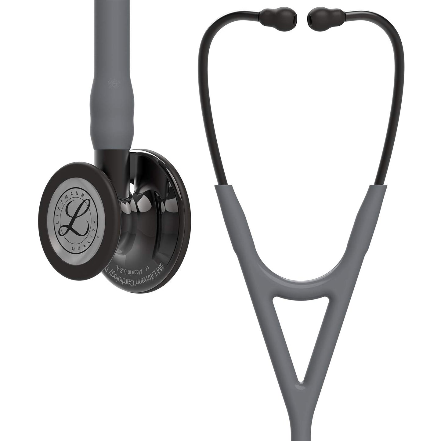 3M™ Littmann® Cardiology IV™ Stethoscope, High Polish Smoke Chestpiece, Gray Tube, Smoke Stem and Headset, 6238