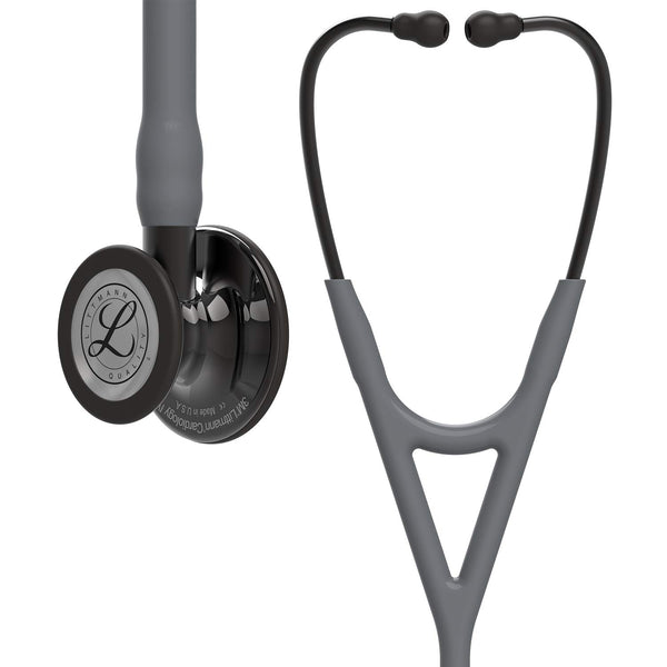 3M™ Littmann® Cardiology IV™ Stethoscope, High Polish Smoke Chestpiece, Gray Tube, Smoke Stem and Headset, 6238