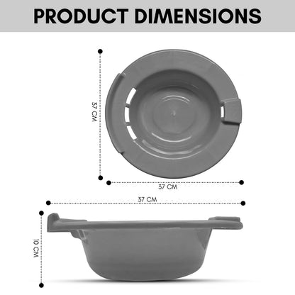 Sitz Bath Tub for Adults - Heavy Duty Plastic Hip Bath Tub, Fits Western Toilet, Pain Relief for Fissure & Piles, Naturopathy, Foldable, Hot Tub for Bathroom