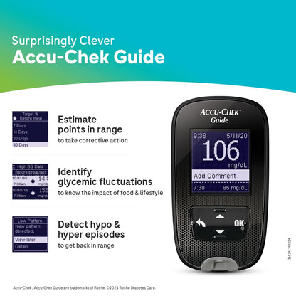 Accu-Chek Guide Smart Blood Sugar meter with Bluetooth Connectivity 