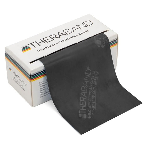 Theraband Black Professional Latex Resistance Bands Special Heavy Strength 5feet - Black