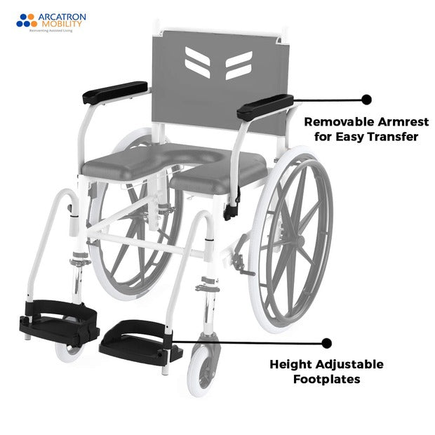 Arcatron Prime FPS005 Shower Commode Wheelchair