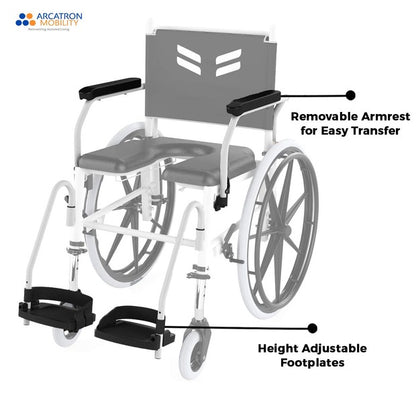 Arcatron Prime FPS005 Shower Commode Wheelchair