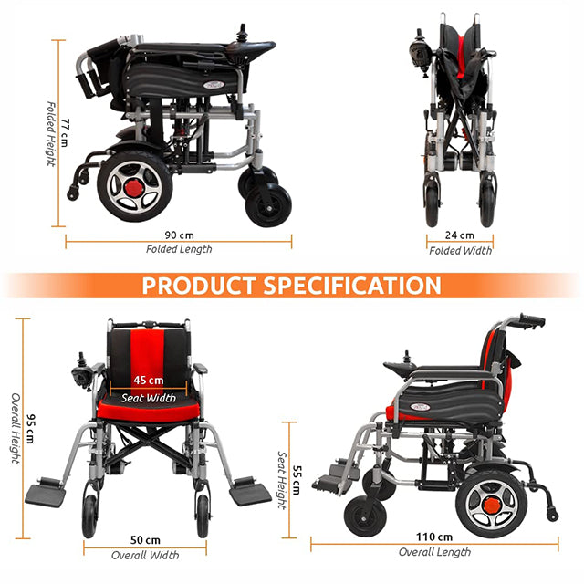 Vissco Single Battery Zip Lite Power Wheelchair On Rent