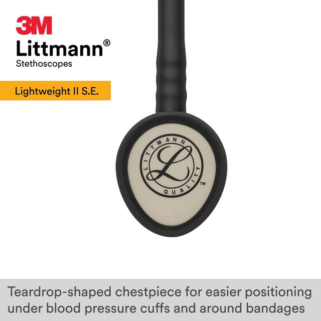 Littmann Lightweight II S.E. Stethoscope 2450 Black Tube - 28 in