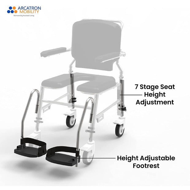 Arcatron Prime SAS 100 Shower Commode Wheelchair