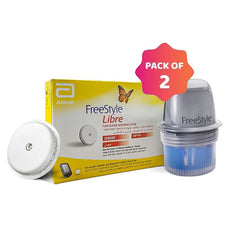 Abbott | FreeStyle Libre CGM Sensor | A Smart Alternative to Traditional Glucose Monitoring | Continuous Glucose Tracking Day & Night | Helps with Better Diabetes Management | No Finger Pricks Required1 | Pack of 2
