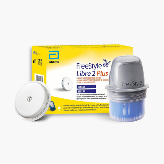 Abbott | FreeStyle Libre 2 Plus Sensor | Real-Time Glucose Readings Every Minute | Helps with Better Diabetes Management | No Finger Pricks or Scans Required | The #1 CGM Worldwide | Pack of 1