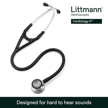 3M™ Littmann® Cardiology IV™ Diagnostic Stethoscope, 6152, Standard-Finish Chestpiece, Black Tube, 3 Each/Case