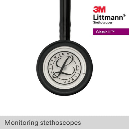 3M™ Littmann® Classic III™ Monitoring Stethoscope, Black Tube, 27"