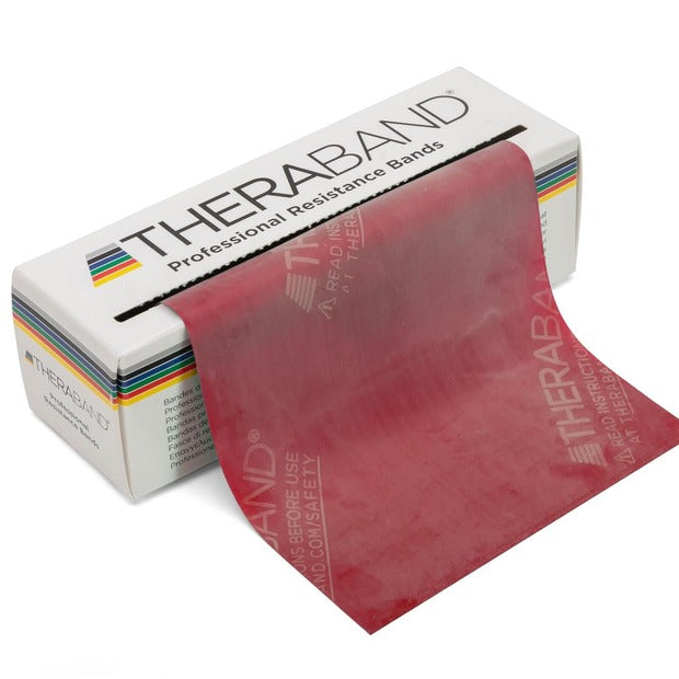 Theraband Red Professional Latex Resistance Bands Medium Strength 5feet - Red