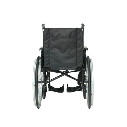 Forza Freedom 3000 Self-Propelled/Attendant Wheelchair for Elderly & Patients | 8” PU Castors and 24” Aluminium Rear Wheels with PU tires | Weight Capacity 125 kg | Lightweight Foldable Design