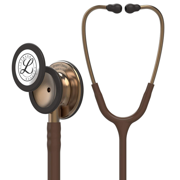 3M™ Littmann® Classic III™ Monitoring Stethoscope, 5809, Copper-Finish Chestpiece, Chocolate Tube, 27 in, 3 Each/Case
