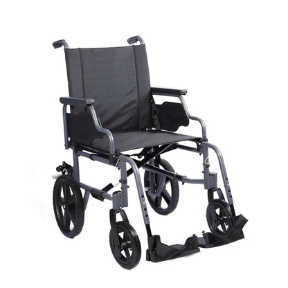 Forza Freedom Transit 3000 Attendant Driven Wheelchair for Elderly & Patients | European Standard | 8” PU Castor & 12” PU Rear Wheel | Weight Capacity 125 kg | Lightweight Foldable Design