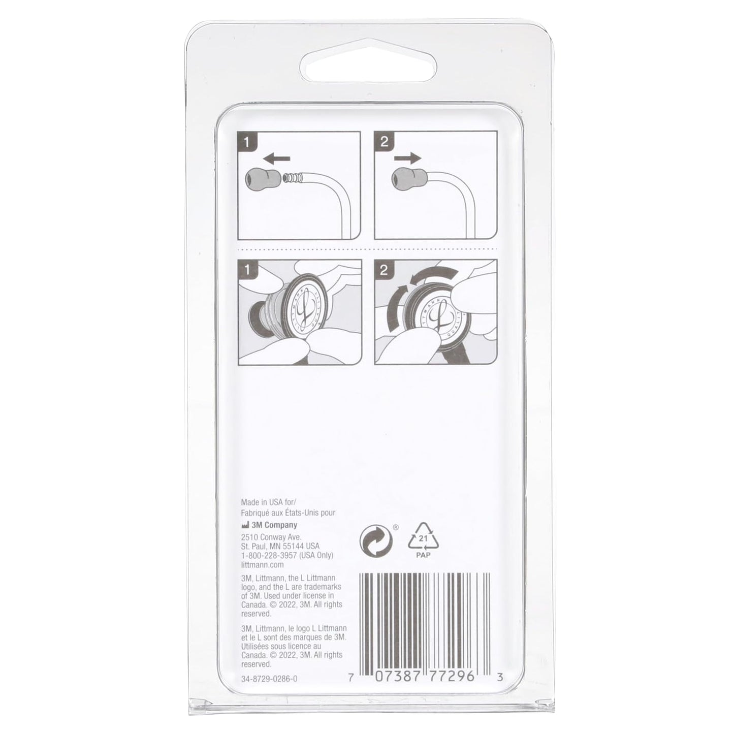 3M™ Littmann® Stethoscope Spare Parts Kit 40005 Classic II S.E., Black