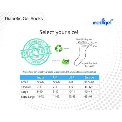 Medigel Arthritic/Diabetic Gel Socks