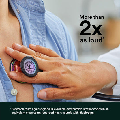 3M™ Littmann® Cardiology IV™ Diagnostic Stethoscope, 6152, Standard-Finish Chestpiece, Black Tube, 3 Each/Case
