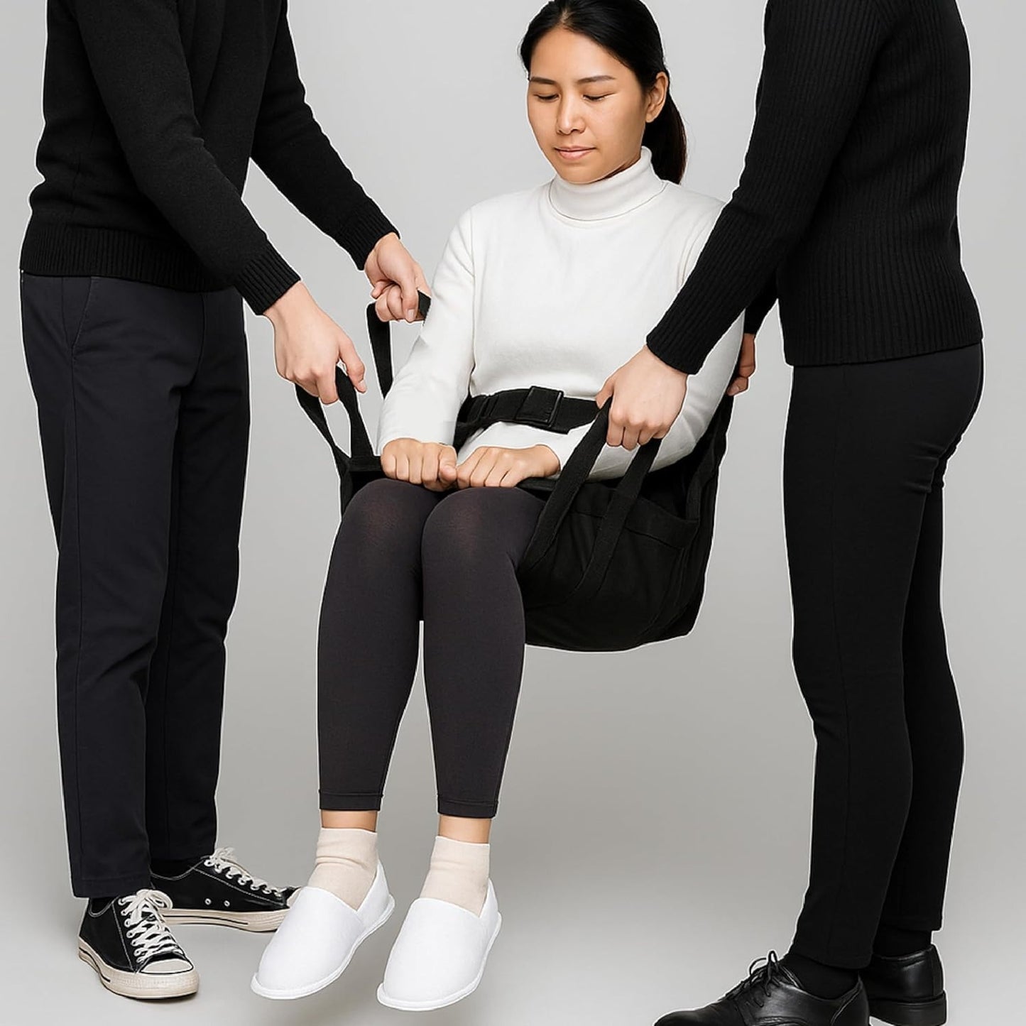 LiftMate Patient Transfer Sling with Safety Harness | Elderly Lifting Belt for Bed to Wheelchair Transfer | Mobility Aid for Senior Care, Disabled, Hospitals, Caregivers – 120kg Support
