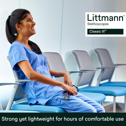 3M™ Littmann® Classic III™ Stethoscope, 5806, Rainbow-Finish, Raspberry Tube, 27 in, 3 Each/Case