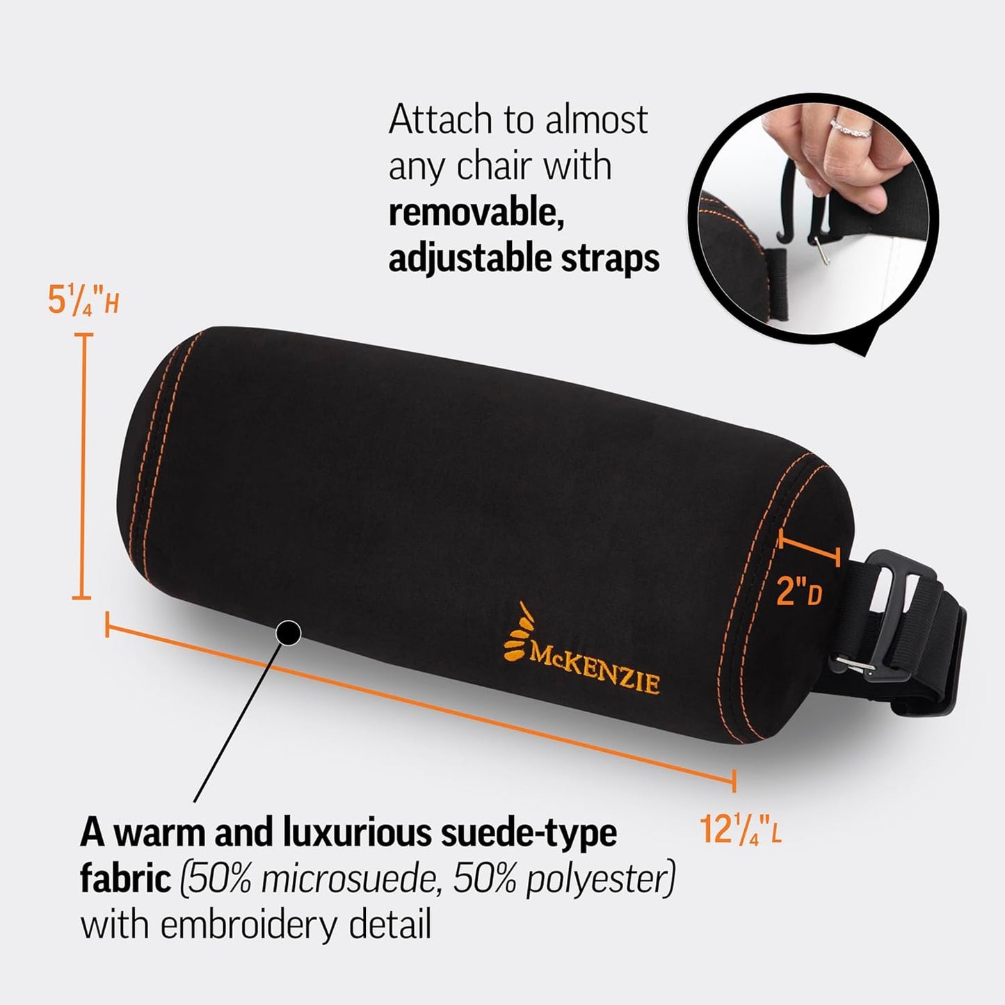 The Original McKenzie® Signature Super Lumbar Roll Premium Lower Back & Posture Support