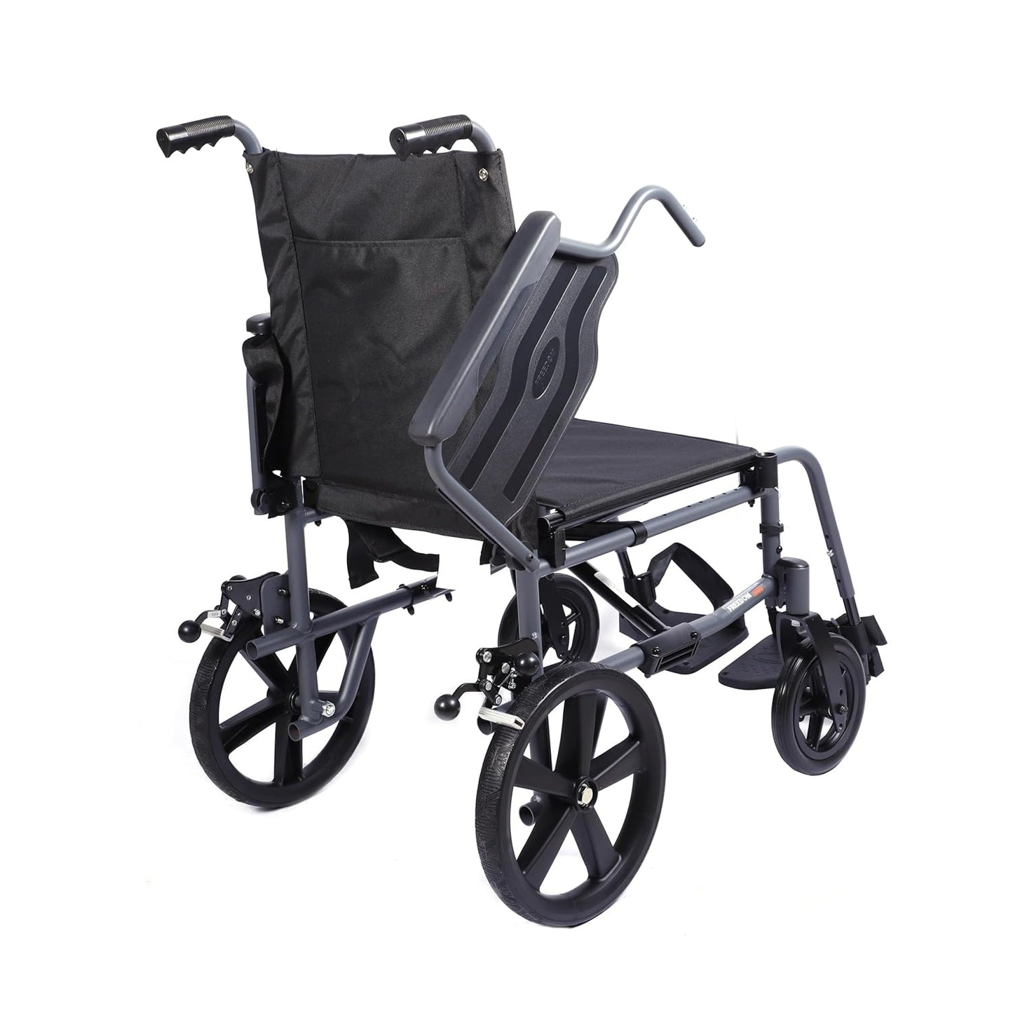 Forza Freedom Transit 3000 Attendant Driven Wheelchair for Elderly & Patients | European Standard | 8” PU Castor & 12” PU Rear Wheel | Weight Capacity 125 kg | Lightweight Foldable Design