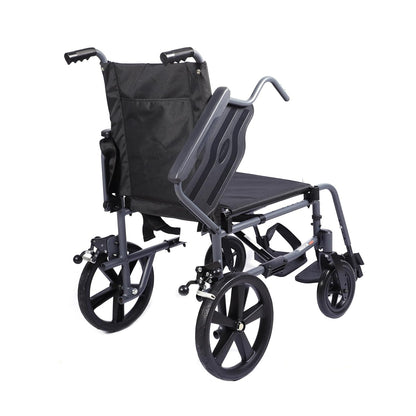 Forza Freedom Transit 3000 Attendant Driven Wheelchair for Elderly & Patients | European Standard | 8” PU Castor & 12” PU Rear Wheel | Weight Capacity 125 kg | Lightweight Foldable Design