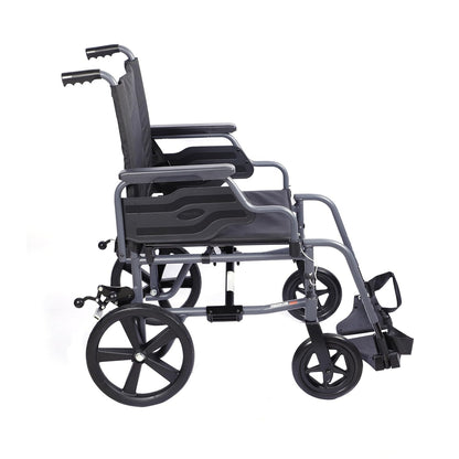 Forza Freedom Transit 3000 Attendant Driven Wheelchair for Elderly & Patients | European Standard | 8” PU Castor & 12” PU Rear Wheel | Weight Capacity 125 kg | Lightweight Foldable Design