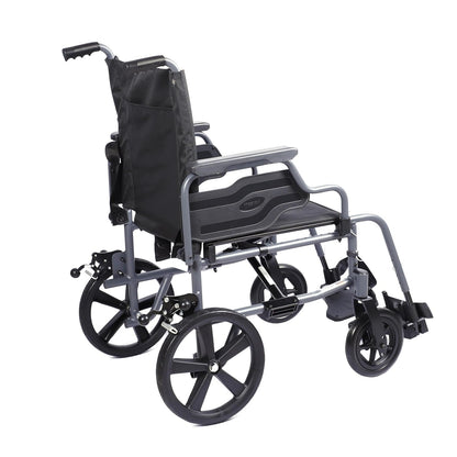 Forza Freedom Transit 3000 Attendant Driven Wheelchair for Elderly & Patients | European Standard | 8” PU Castor & 12” PU Rear Wheel | Weight Capacity 125 kg | Lightweight Foldable Design