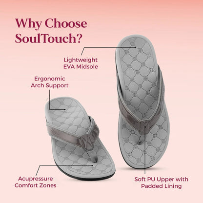 Soul Touch Bella - Grey Comfort Slippers