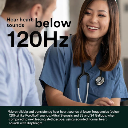 3M™ Littmann® Classic III™ Stethoscope, 5620, Standard-Finish Chestpiece, Black Tube, 27 in, 3 Each/Case