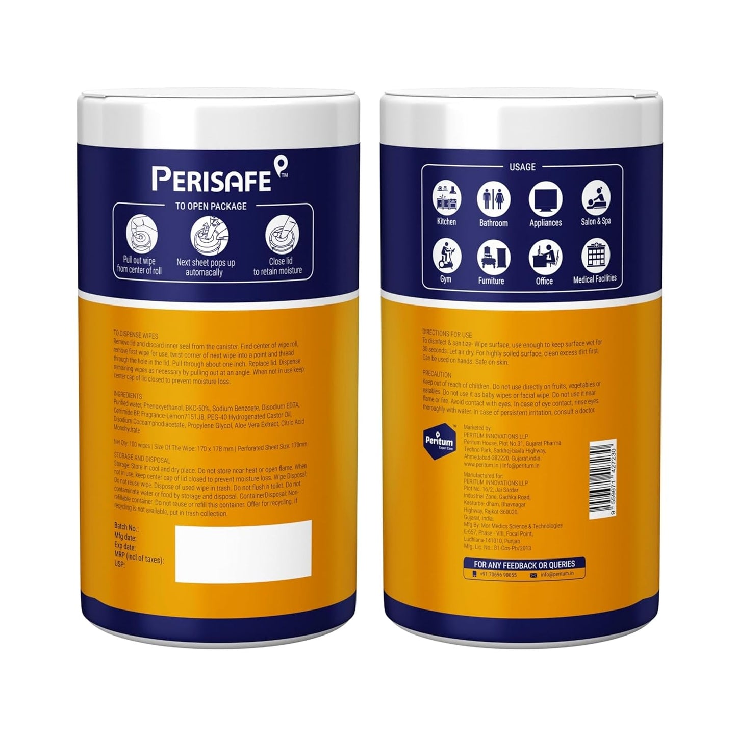 Perisafe Multipurpose Disinfectant Wipes