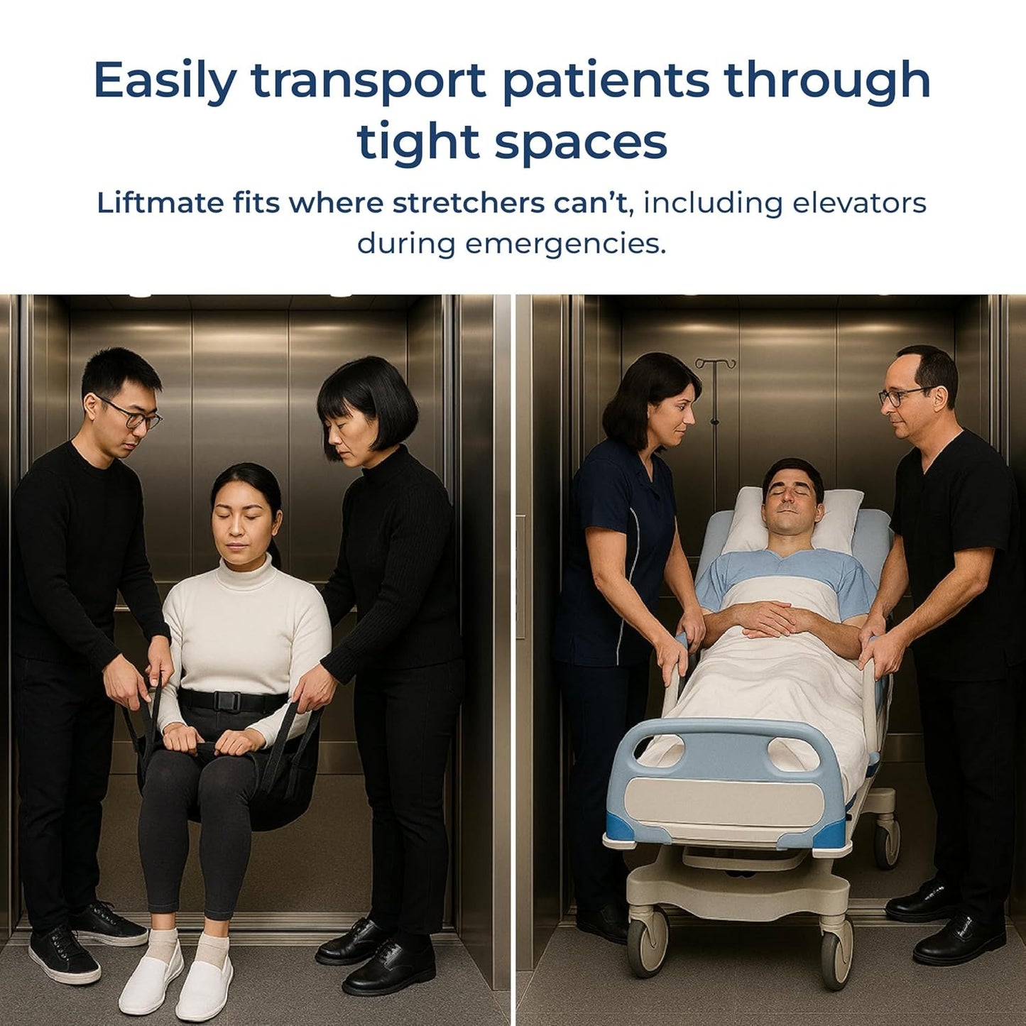 LiftMate Patient Transfer Sling with Safety Harness | Elderly Lifting Belt for Bed to Wheelchair Transfer | Mobility Aid for Senior Care, Disabled, Hospitals, Caregivers – 120kg Support