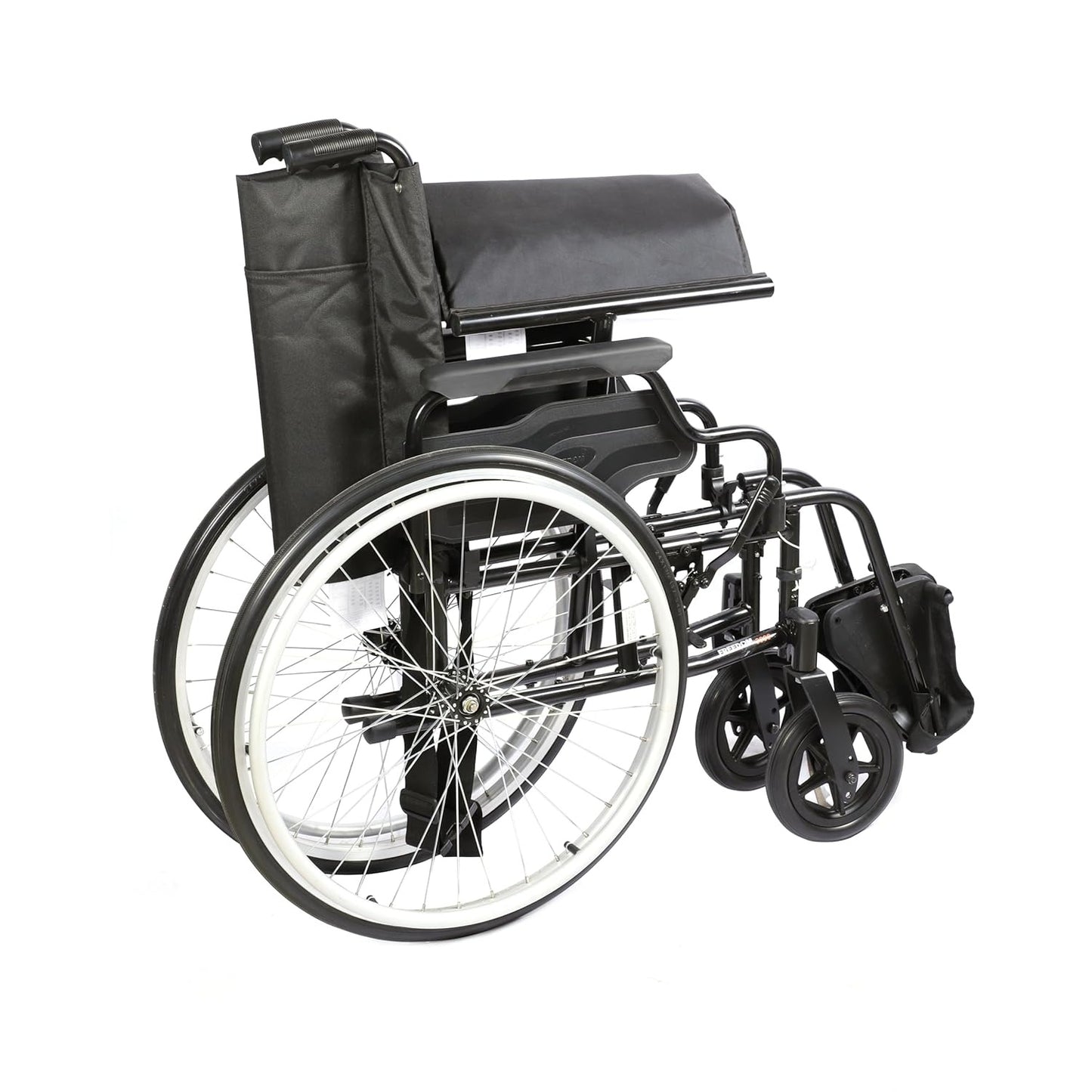 Forza Freedom 3000 Self-Propelled/Attendant Wheelchair for Elderly & Patients | 8” PU Castors and 24” Aluminium Rear Wheels with PU tires | Weight Capacity 125 kg | Lightweight Foldable Design