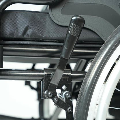 Forza Freedom 3000 Self-Propelled/Attendant Wheelchair for Elderly & Patients | 8” PU Castors and 24” Aluminium Rear Wheels with PU tires | Weight Capacity 125 kg | Lightweight Foldable Design