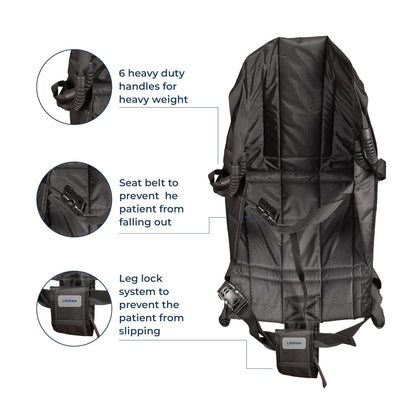 LiftMate Patient Transfer Sling with Safety Harness | Elderly Lifting Belt for Bed to Wheelchair Transfer | Mobility Aid for Senior Care, Disabled, Hospitals, Caregivers – 120kg Support