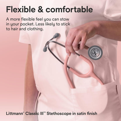 3M™ Littmann® Classic III™ Stethoscope, Stainless Chestpiece, Champagne Rose Satin Finish Tube, 5910C