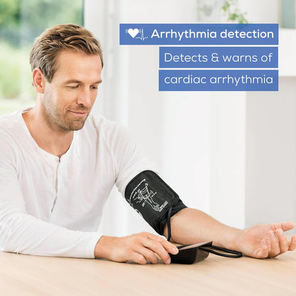 Beurer BM54 Bluetooth Upper Arm Blood Pressure Monitor | XL Display, Universal Cuff Up to 44 cm, Pulse Measurement, Risk Indicator