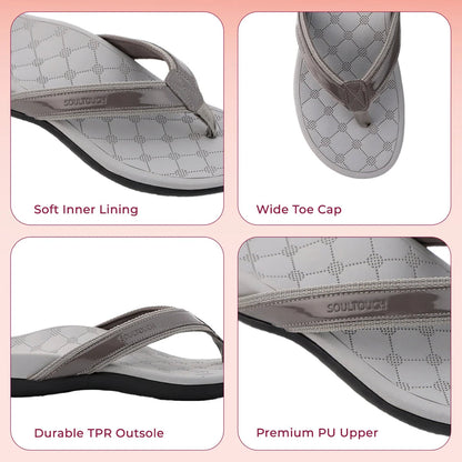 Soul Touch Bella - Grey Comfort Slippers