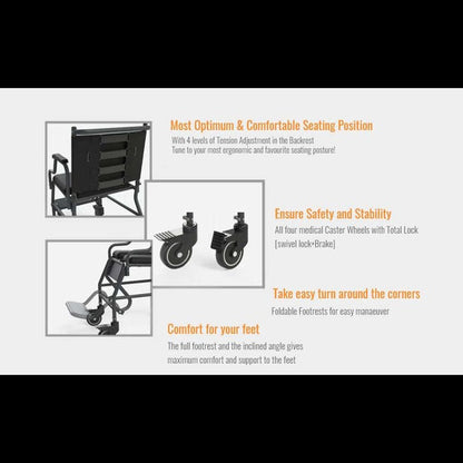 Arcatron 2000 Commode Wheelchair: Comfort & Convenience in One Mobility Solution