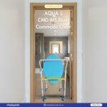 Karma Auqa 5 Steel Foldable Injection Moulded With Wheel Commode Chair