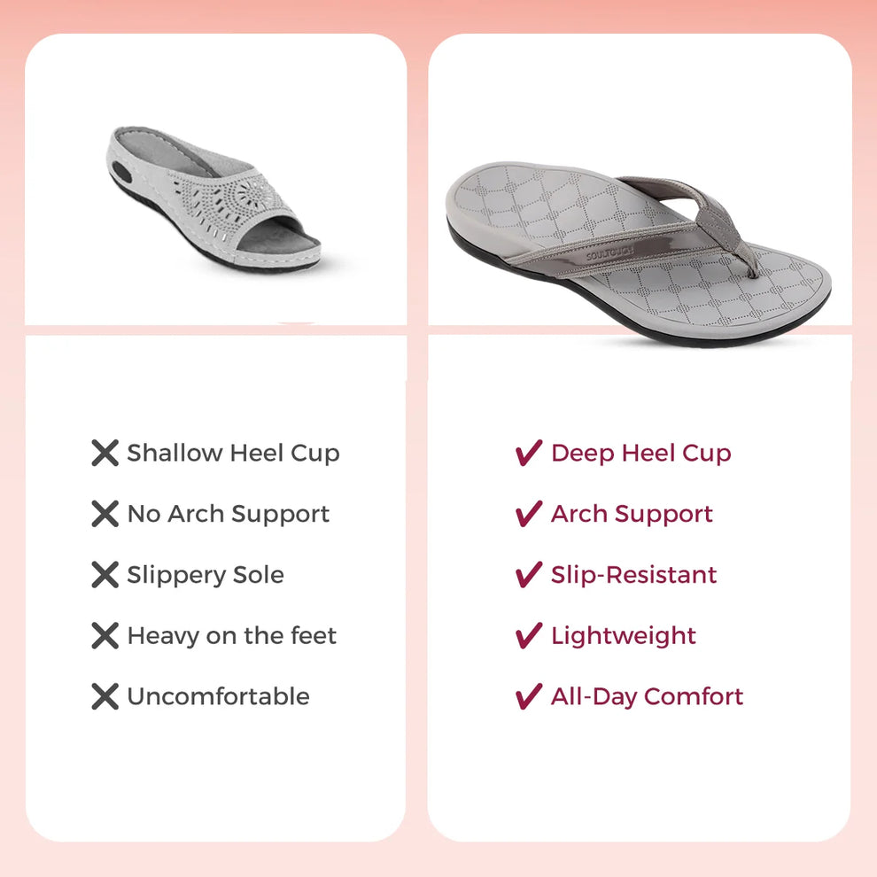 Soul Touch Bella - Grey Comfort Slippers