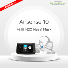 Resmed AirSense™ 10 Autoset Tripack 4G CPAP Machine With Airfit N20 Nasal Mask Combo