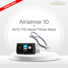 Resmed AirSense™ 10 Autoset Tripack 4G CPAP Machine With Airfit P10 Pillow Mask Combo