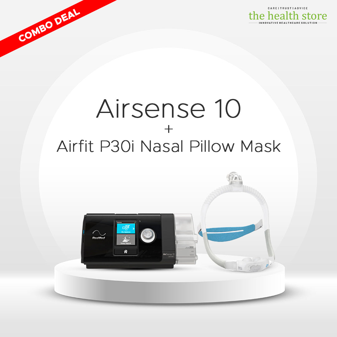 Resmed AirSense™ 10 Autoset Tripack 4G CPAP Machine With Airfit P30I Nasal Mask Combo